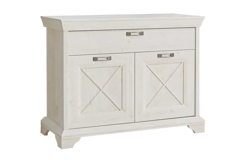 Hurlston Byrå 123 cm, Vit