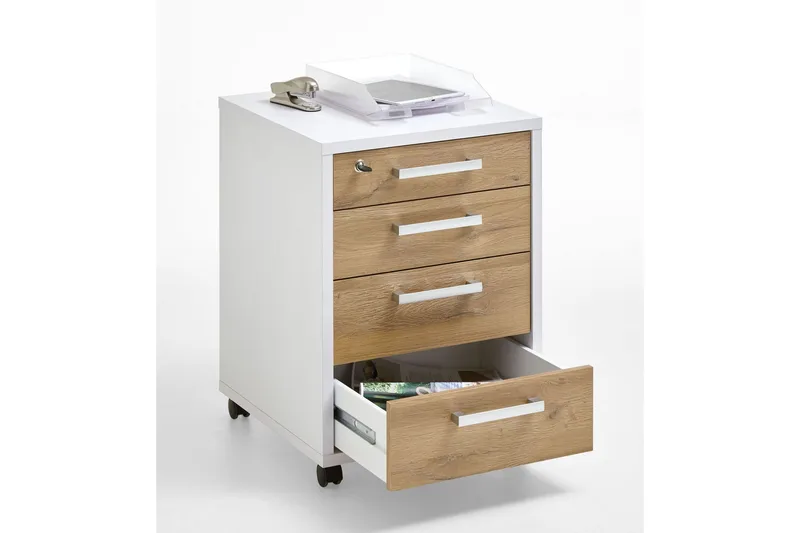 Calvia Hurts 48 cm - Vit/Ek - Förvaring - Förvaringsmöbler - Byrå - Hurtsar