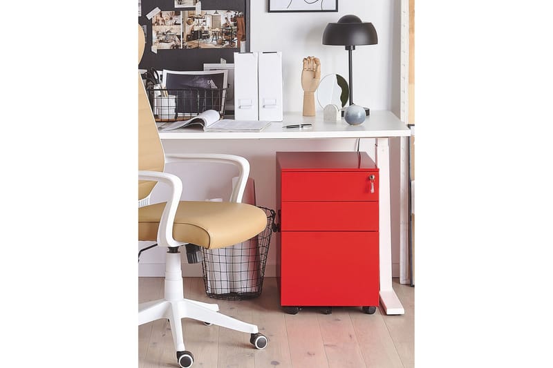 Garum Kontorshurts 39x52 cm - Metall/Röd - Förvaring - Förvaringsmöbler - Byrå - Hurtsar