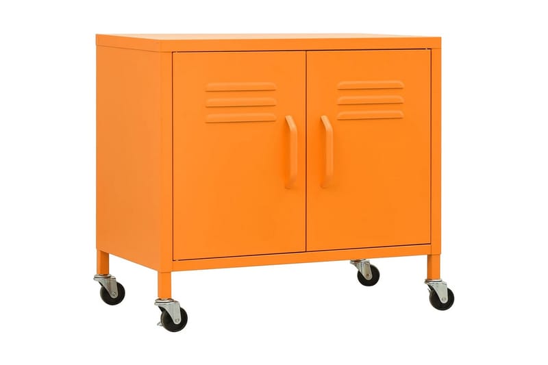 Hurts med hjul orange 60x35x49 cm stål - Orange - Hurtsar