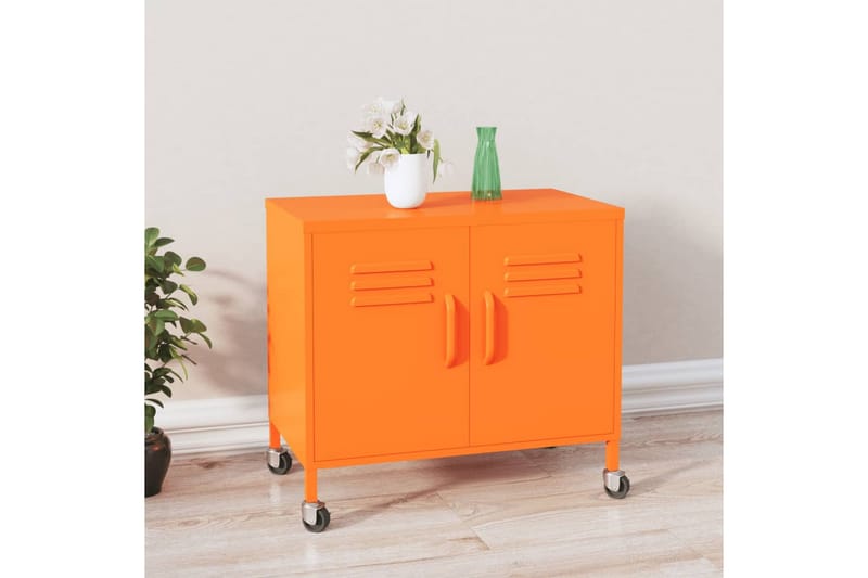Hurts med hjul orange 60x35x49 cm stål - Orange - Förvaring - Förvaringsmöbler - Byrå - Hurtsar