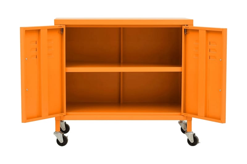 Hurts med hjul orange 60x35x49 cm stål - Orange - Förvaring - Förvaringsmöbler - Byrå - Hurtsar