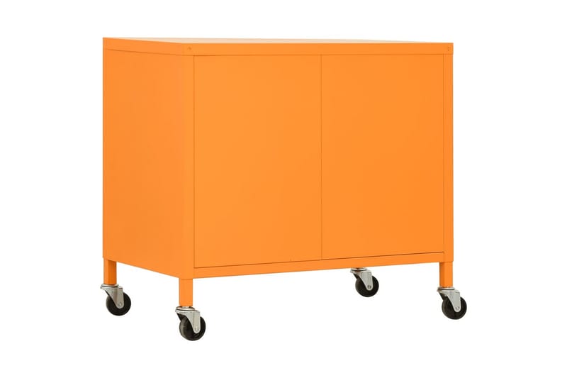 Hurts med hjul orange 60x35x49 cm stål - Orange - Hurtsar