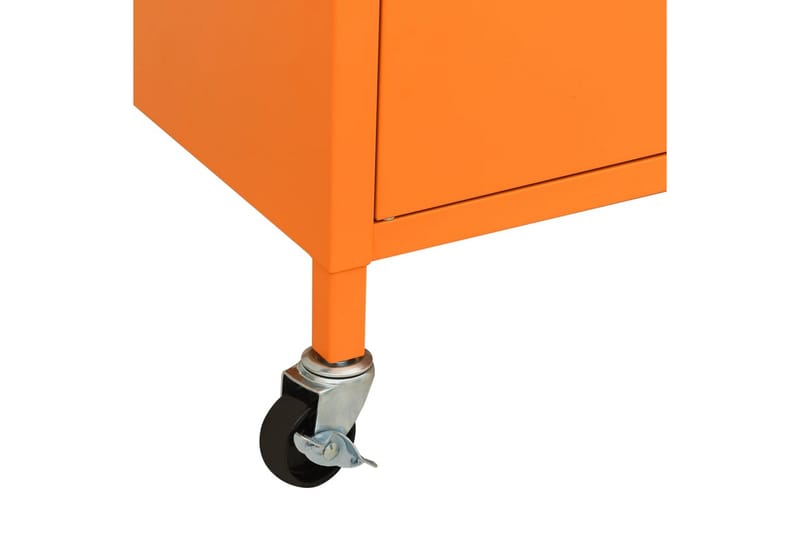 Hurts med hjul orange 60x35x49 cm stål - Orange - Hurtsar