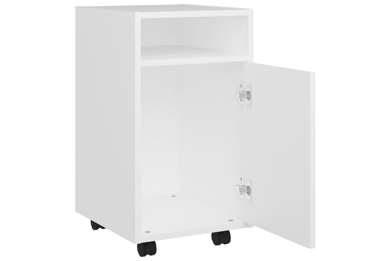 Sidoskåp med hjul vit 33x38x60 cm spånskiva - Vit - Förvaring - Förvaringsmöbler - Byrå - Hurtsar