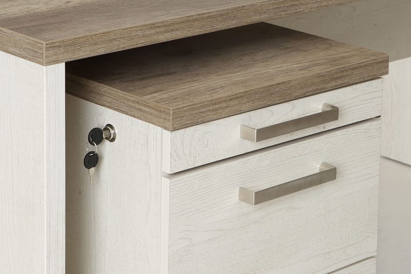 Talebi Hurts med Lås 53x42 cm - Brun/Vit - Förvaring - Förvaringsmöbler - Byrå - Hurtsar