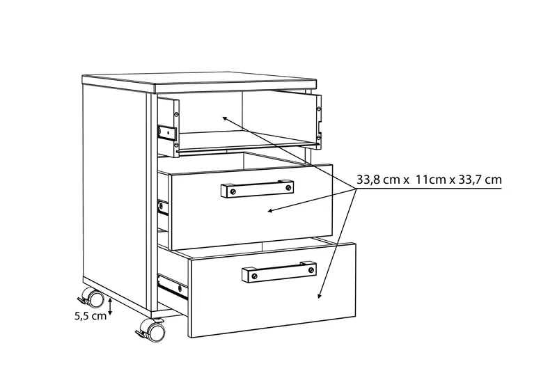 Torelles Hurts 60x41 cm - Brun/Grå - Förvaring - Förvaringsmöbler - Byrå - Hurtsar