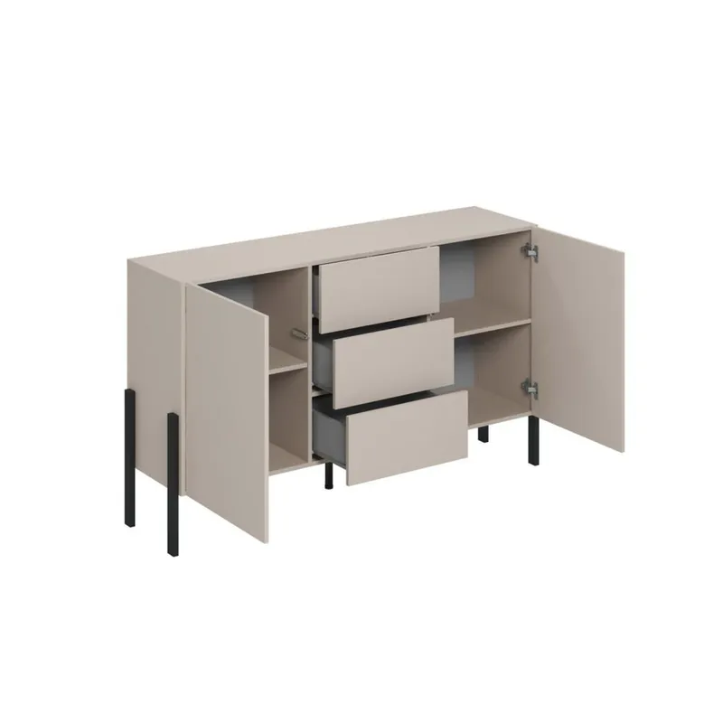 Byrå Jukon 2 Dörrar med 3 Lådor - Kashmir, 154 cm - Förvaring - Förvaringsmöbler - Sideboard & skänk