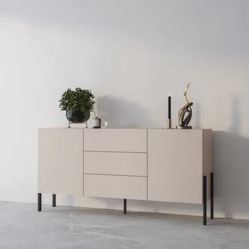 Byrå Jukon 2 Dörrar med 3 Lådor - Kashmir, 184 cm - Förvaring - Förvaringsmöbler - Sideboard & skänk