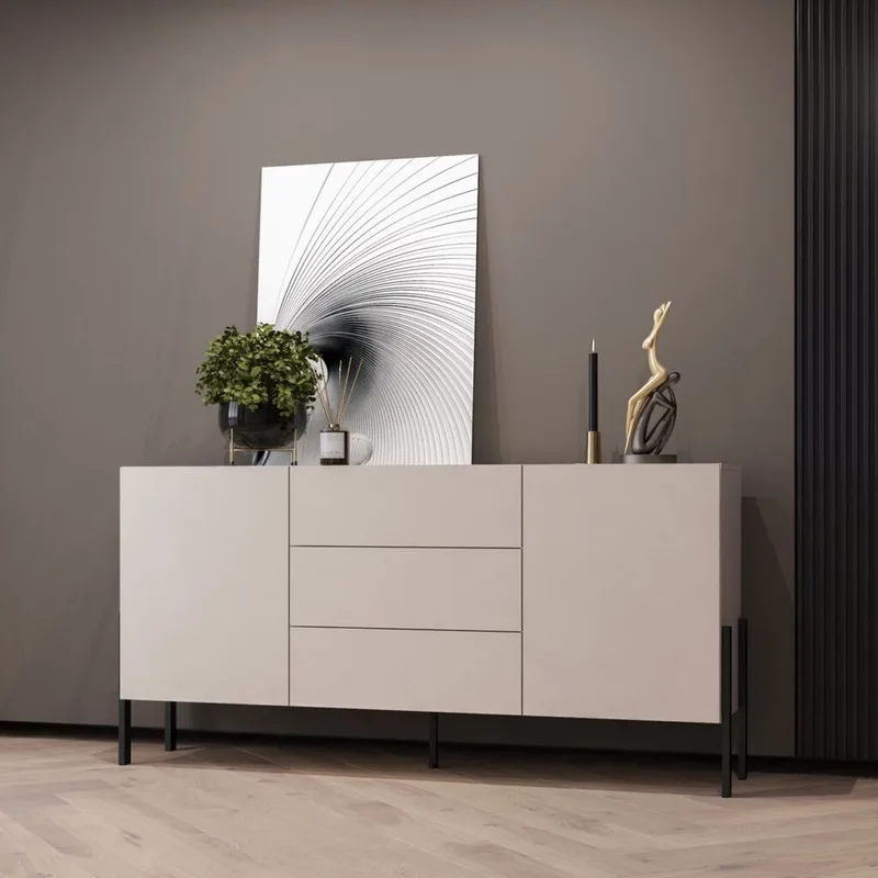 Byrå Jukon 2 Dörrar med 3 Lådor - Kashmir, 184 cm - Förvaring - Förvaringsmöbler - Sideboard & skänk
