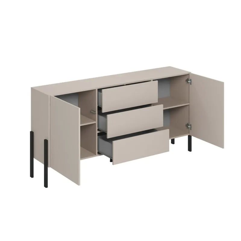 Byrå Jukon 2 Dörrar med 3 Lådor - Kashmir, 184 cm - Förvaring - Förvaringsmöbler - Sideboard & skänk
