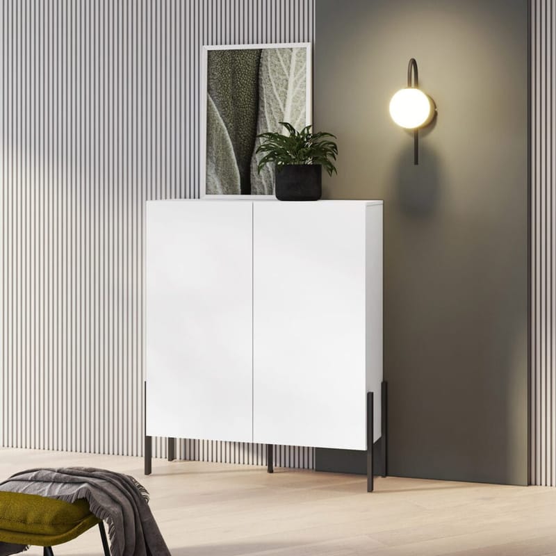 Byrå Jukon 2 Dörrar - Vit Supermat - Förvaring - Förvaringsmöbler - Sideboard & skänk
