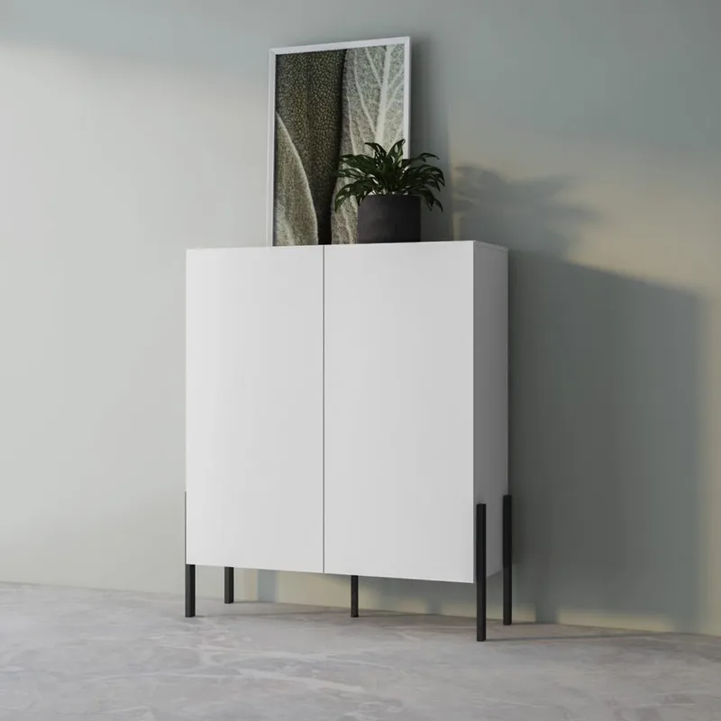 Byrå Jukon 2 Dörrar - Vit Supermat - Förvaring - Förvaringsmöbler - Sideboard & skänk