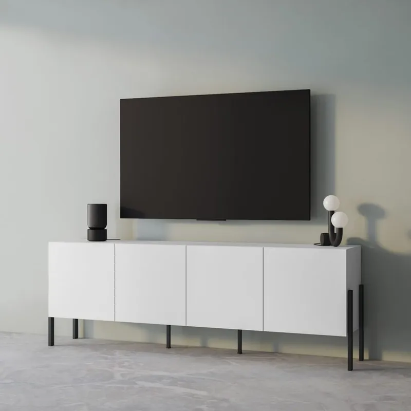 Byrå Jukon 4 Dörrar - Vit Supermat - Förvaring - Förvaringsmöbler - Sideboard & skänk
