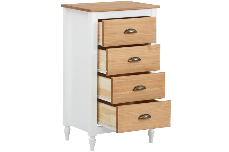 Lenham Byrå 45x35 cm 4 Lådor - Vit - Förvaring - Förvaringsmöbler - Byrå - Hallbyrå