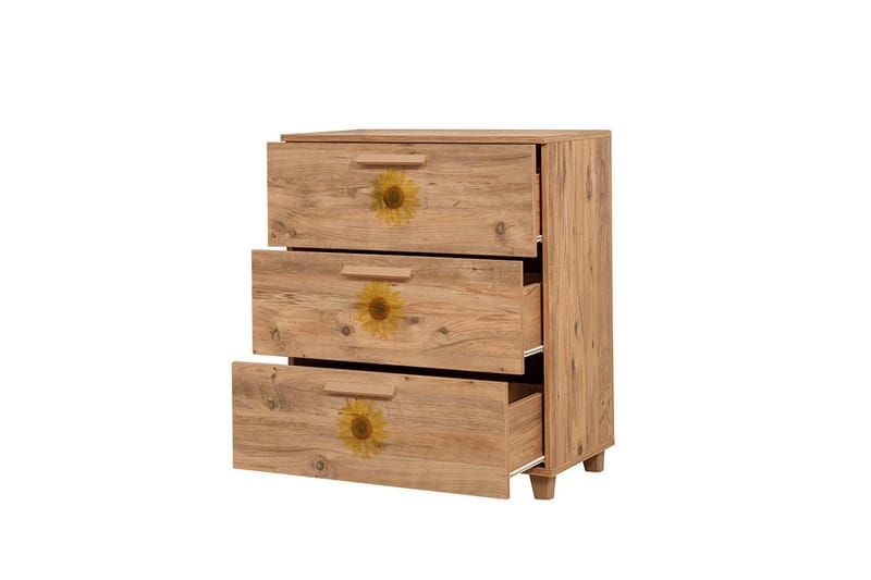 Leva Byrå 80x95 cm Brun - Hanah Home - Förvaring - Förvaringsmöbler - Byrå - Hallbyrå