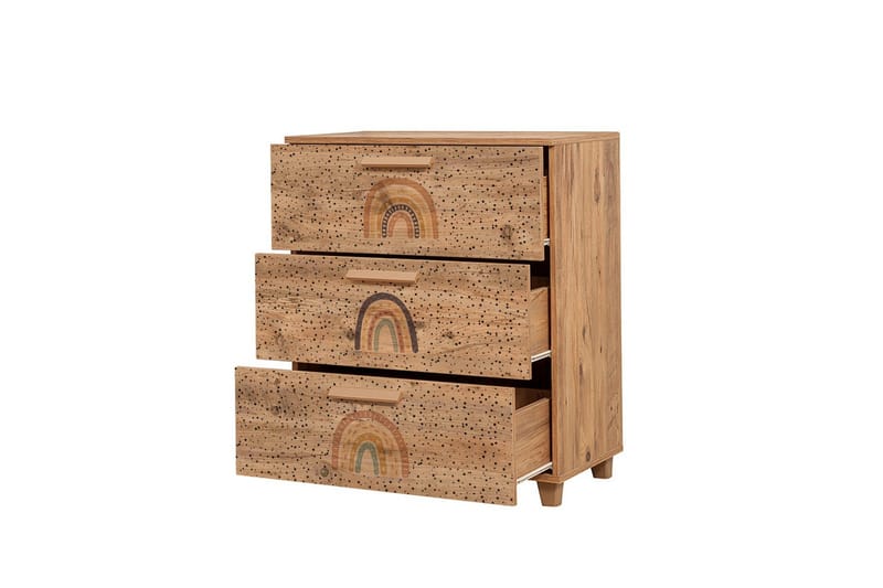 Leva Byrå 80x95 cm Brun - Hanah Home - Förvaring - Förvaringsmöbler - Byrå - Hallbyrå