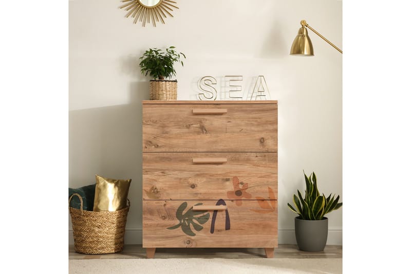 Leva Byrå 80x95 cm Brun - Hanah Home - Förvaring - Förvaringsmöbler - Byrå - Hallbyrå