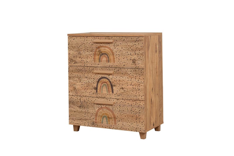 Leva Byrå 80x95 cm Brun - Hanah Home - Förvaring - Förvaringsmöbler - Byrå - Hallbyrå