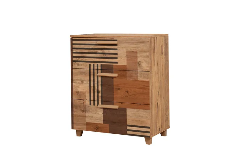 Leva Byrå 80x95 cm Brun - Hanah Home - Förvaring - Förvaringsmöbler - Byrå - Hallbyrå