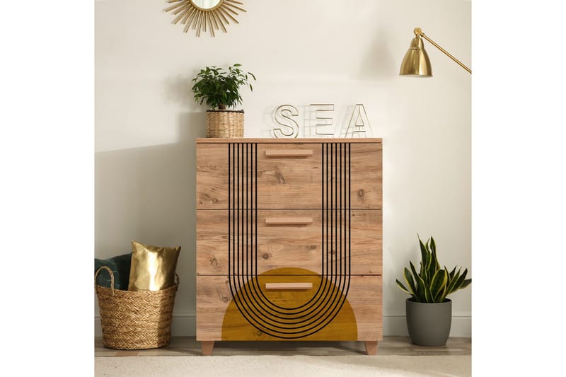 Leva Byrå 80x95 cm Brun - Hanah Home - Förvaring - Förvaringsmöbler - Byrå - Hallbyrå