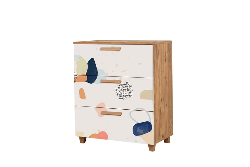 Leva Byrå 80x95 cm Brun/Vit - Hanah Home - Förvaring - Förvaringsmöbler - Byrå - Hallbyrå