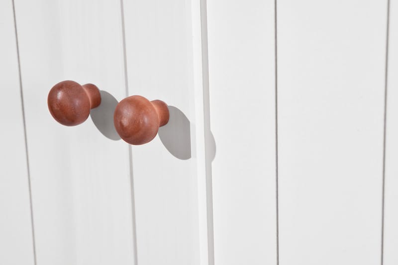 Livesey Skänkvitrin A 131 cm - Vit/Brun - Förvaring - Förvaringsmöbler - Byrå