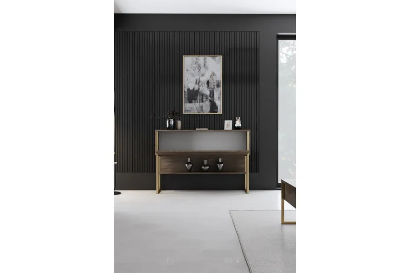 Luxe Byrå 120 cm - Guld/Valnöt - Förvaring - Förvaringsmöbler - Byrå