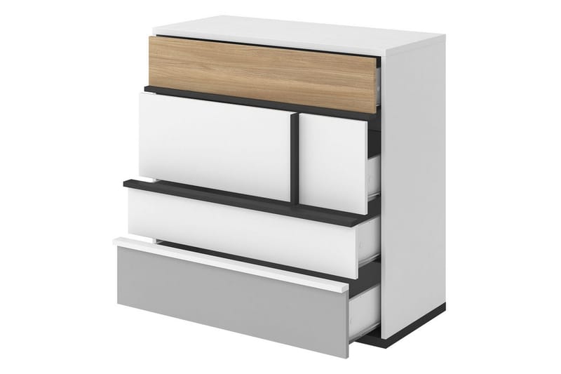 Metropolitan Byrå - Brun/Vit/Ljusgrå/Svart - Förvaring - Förvaringsmöbler - Byrå - Hallbyrå