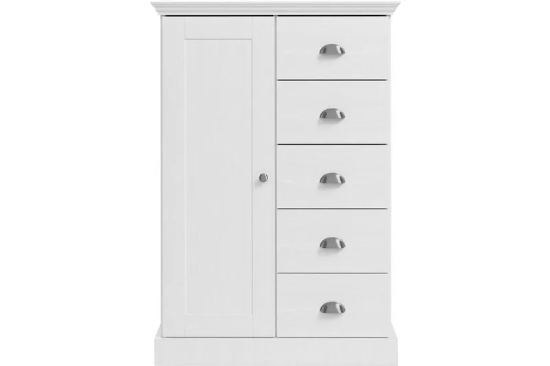 Byrå Motala 75x35x110 cm, Vit - 75x35x110 cm, Vit - Förvaring - Förvaringsmöbler - Byrå - Hallbyrå