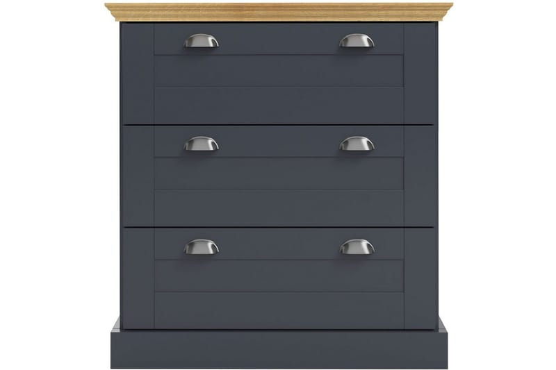 Byrå Motala 75x35x80 cm, Antracit/Ek - 75x35x80 cm, Antracit/Ek - Förvaring - Förvaringsmöbler - Byrå - Hallbyrå