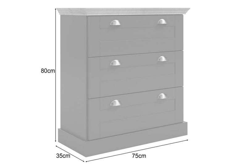 Byrå Motala 75x35x80 cm, Antracit/Ek - 75x35x80 cm, Antracit/Ek - Förvaring - Förvaringsmöbler - Byrå - Hallbyrå