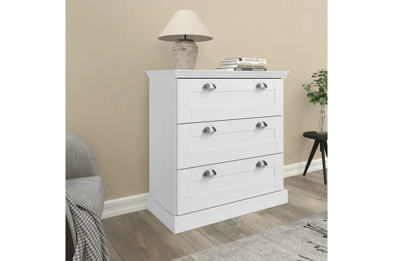 Byrå Motala 75x35x80 cm, Vit - 75x35x80 cm, Vit - Förvaring - Förvaringsmöbler - Byrå - Hallbyrå