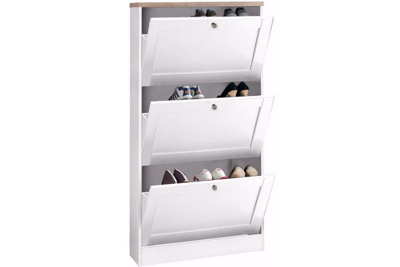 Naveen Skolåda 70x130 cm - Vit/Brun - Förvaring - Skoförvaring - Skolåda