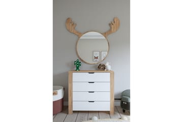 Nordhs Byrå 90 cm - Ljusbrun/Vit - Förvaring - Förvaringsmöbler - Byrå - Hallbyrå