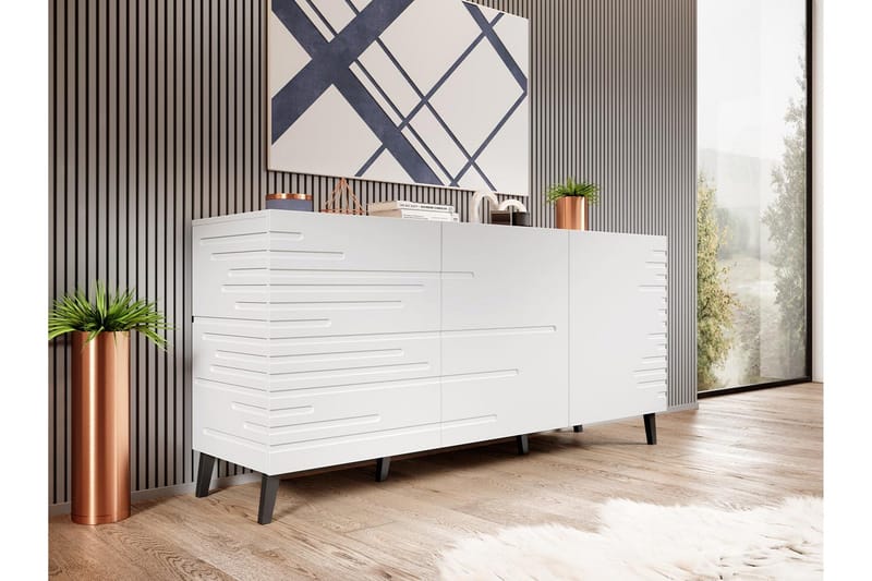 Novaj Byrå 40x155 cm - Vit/Svart - Förvaring - Förvaringsmöbler - Byrå - Hallbyrå