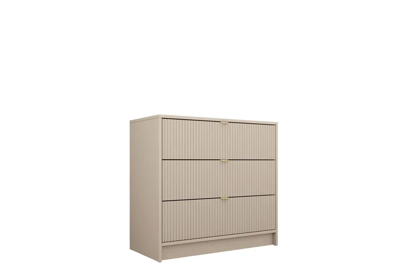 Novaj Hög byrå 80x40x75 cm i Trä med Förvaringslådor - Beige - Förvaring - Skåp - Förvaringsskåp