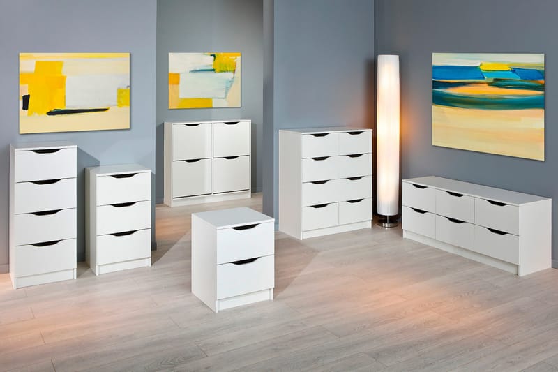 Novalis Byrå 40 cm Mellan - Vit - Förvaring - Förvaringsmöbler - Byrå - Hallbyrå