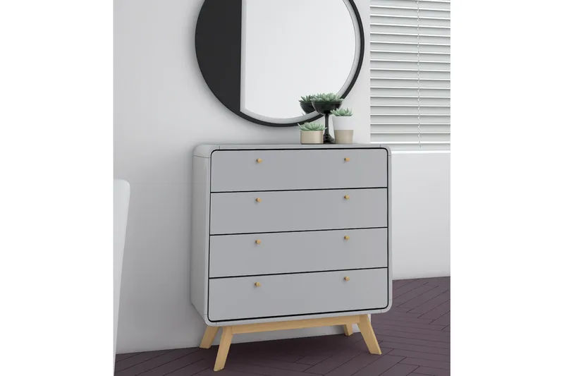 Olivet Byrå 80x39 cm - Grå - Förvaring - Förvaringsmöbler - Byrå - Hallbyrå