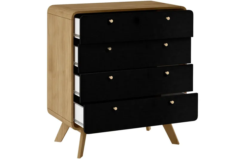 Olivet Byrå 80x39 cm - Natur/Svart - Förvaring - Förvaringsmöbler - Byrå - Hallbyrå