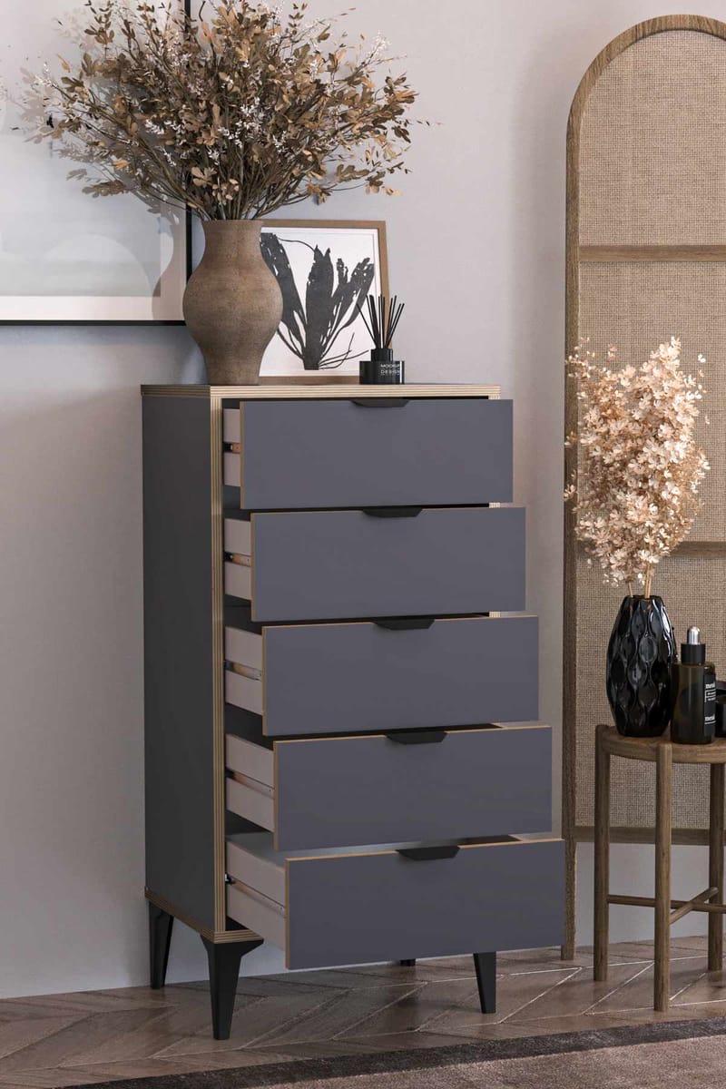 Olyros Byrå 105 cm - Antracit - Förvaring - Förvaringsmöbler - Byrå - Hallbyrå