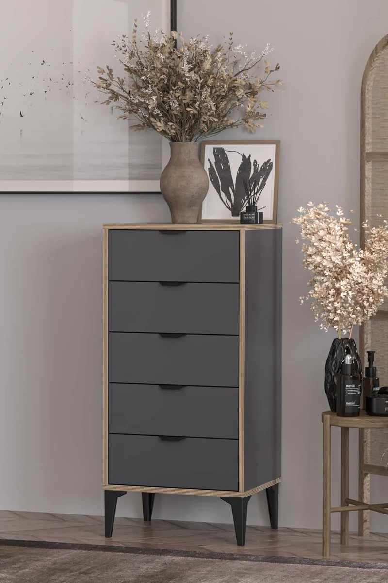 Olyros Byrå 105 cm - Antracit - Förvaring - Förvaringsmöbler - Byrå - Hallbyrå