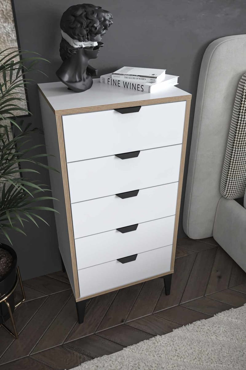 Olyros Byrå 105 cm - Vit - Förvaring - Förvaringsmöbler - Byrå - Hallbyrå