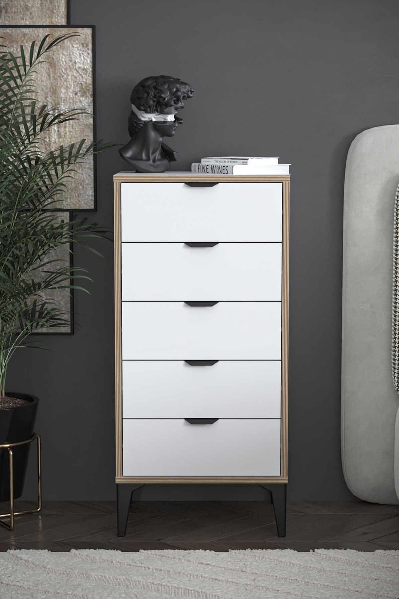 Olyros Byrå 105 cm - Vit - Förvaring - Förvaringsmöbler - Byrå - Hallbyrå