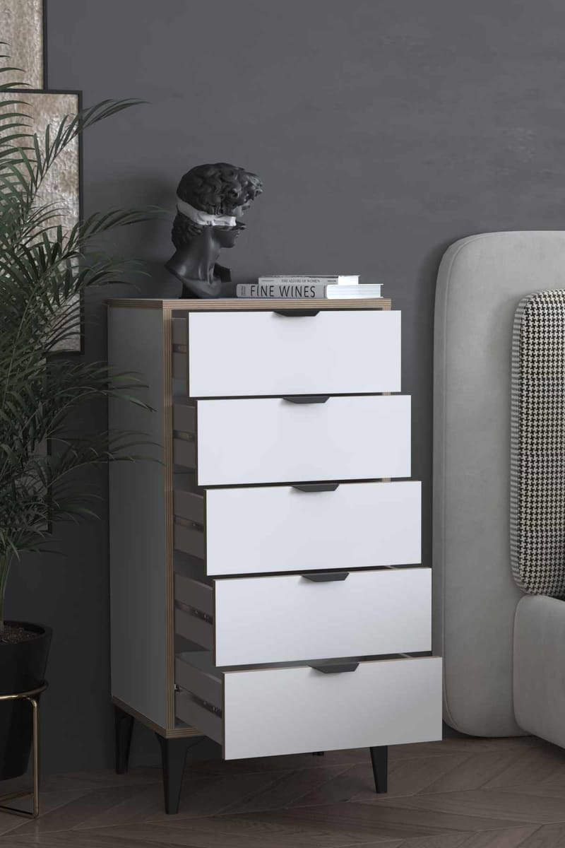 Olyros Byrå 105 cm - Vit - Förvaring - Förvaringsmöbler - Byrå - Hallbyrå