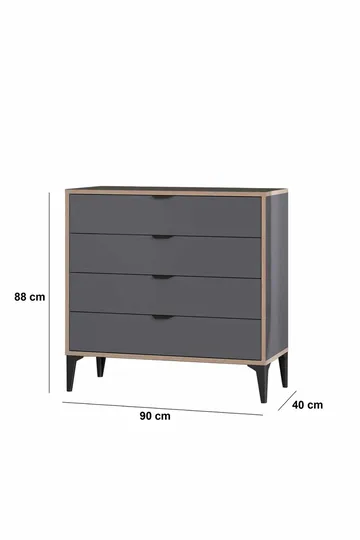 Olyros Byrå 90 cm - Antracit - Förvaring - Förvaringsmöbler - Byrå - Hallbyrå