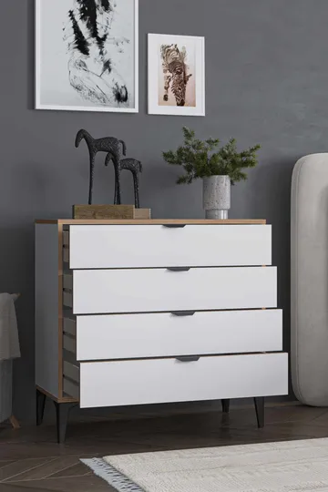 Olyros Byrå 90 cm - Vit - Förvaring - Förvaringsmöbler - Byrå - Hallbyrå