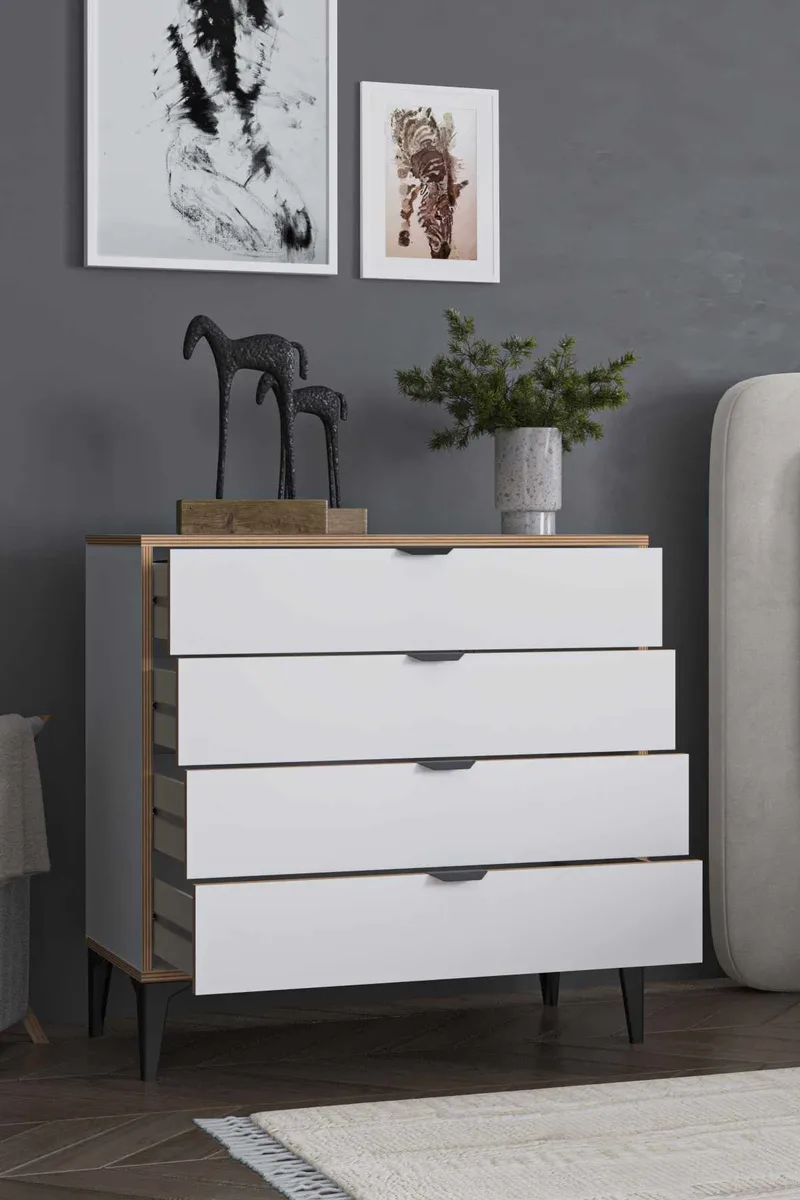 Olyros Byrå 90 cm - Vit - Förvaring - Förvaringsmöbler - Byrå - Hallbyrå