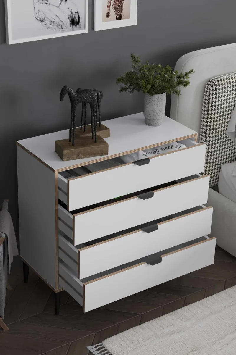 Olyros Byrå 90 cm - Vit - Förvaring - Förvaringsmöbler - Byrå - Hallbyrå