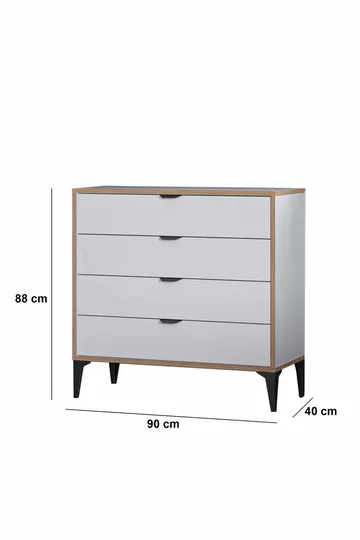 Olyros Byrå 90 cm - Vit - Förvaring - Förvaringsmöbler - Byrå - Hallbyrå